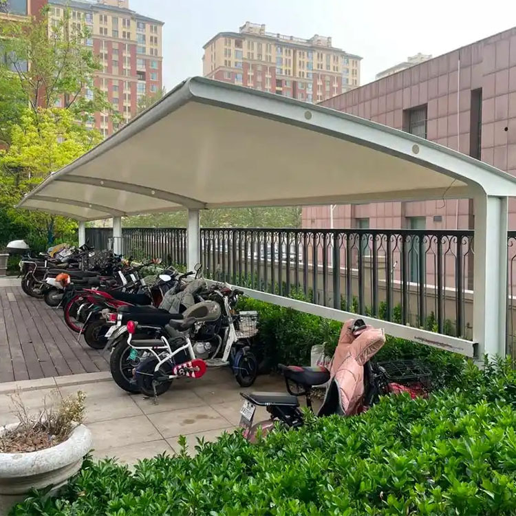 大兴安岭膜结构电动车棚